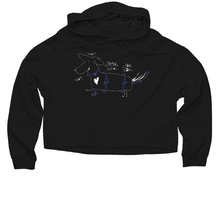 Diet Dog, a Black Women?s Lightweight Cropped Hoodie