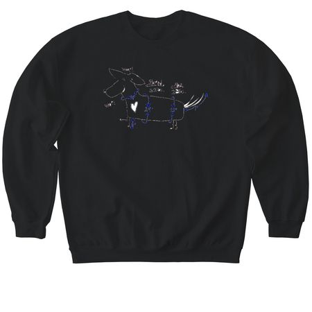 Diet Dog, a Black Softstyle Crewneck Sweatshirt