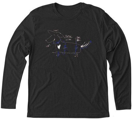 Diet Dog, a Vintage Black Triblend Long Sleeve Tee