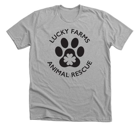 LFAR black logo, a Athletic Heather Premium Unisex Tee