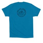 Nut Today, a Electric Blue Premium Cotton Tee (back-view)