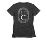 Uncommon Collective Logo T (Dark), a Charcoal Women's Slim Fit Tee (back-view)