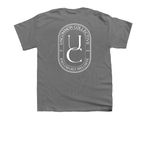 Uncommon Collective Logo T (Dark), a Charcoal Youth Unisex Tee (back-view)