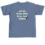 Mohawk Bear, a Blue Jean Comfort Colors Unisex Tee (back-view)
