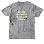 Mohawk Bear, a Smoke Comfort Colors Colorblast Tee (back-view)