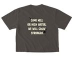 Mohawk Bear, a Pepper Comfort Colors Boxy Tee (back-view)