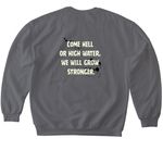 Mohawk Bear, a Charcoal Softstyle Crewneck Sweatshirt (back-view)