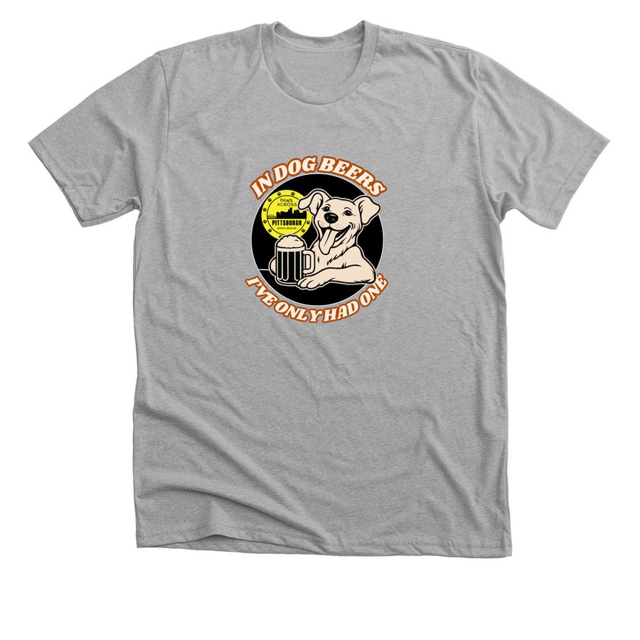 In Dog Beers, a Athletic Heather Premium Unisex Tee