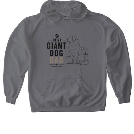 Best Dog Dad!, a Charcoal Gildan Softstyle Pullover Hoodie