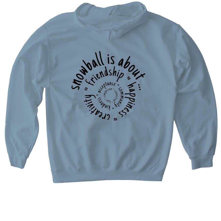 OG staff sweats(black)&nbsp;, a Stone Blue Gildan Softstyle Pullover Hoodie (back-view)