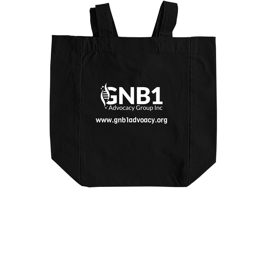 GNB1 Tote Bag, a Black Recycled Cotton Tote Bag (back-view)