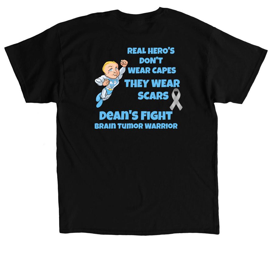 Dean's Fight: Shirts to Support Our Warrior, a Black Classic Unisex Tee (back-view)