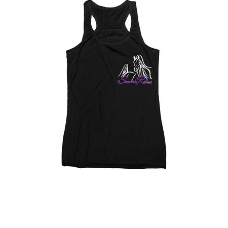 Sapphire Ribbons Shirts, a Black Women's Racerback