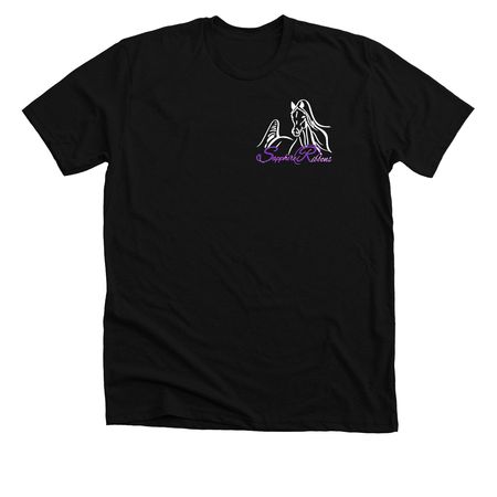 Sapphire Ribbons Shirts, a Solid Black Blend Premium Unisex Tee