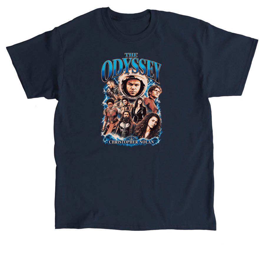 The Odyssey Christopher Nolan T Shirt, a Navy Classic Unisex Tee