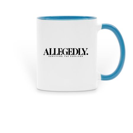 Allegedly Coffee Mug, a Light Blue Two-Tone Ceramic Mug