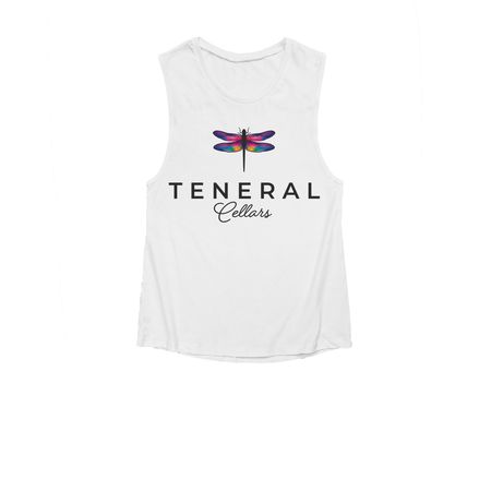 Teneral Cellars Swag, a White Women's Muscle Tank