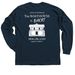 The Boathouse is BACK!&nbsp; (white logo), a Navy Classic Long Sleeve Tee (back-view)