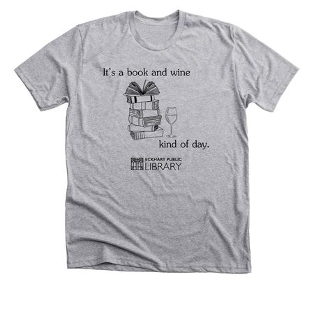 Book & Wine, a Athletic Heather Premium Unisex Tee