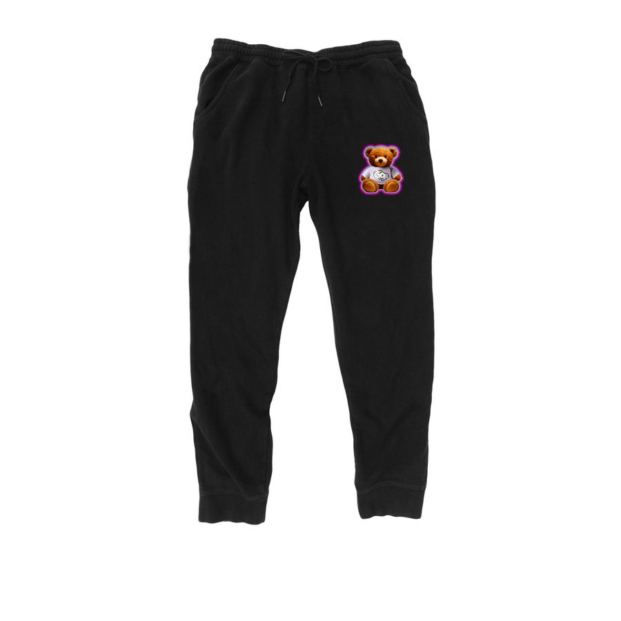 Go Cuti`e Clothing Teddy Bear Edition, a Black Midweight Fleece Joggers