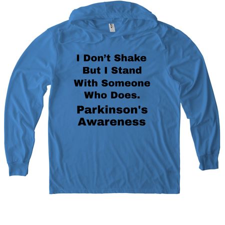 Parkinson's Awareness, a Azure Blue Allmade Eco Triblend Hoodie Tee