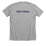 Robert Franklin Logo 3, a Athletic Heather Premium Unisex Tee (back-view)