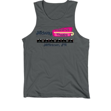 Heart Logo, a Dark Grey Premium Cotton Tank