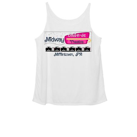 Heart Logo, a White Women's Slouchy Tank