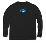 Protect the Rice's Whale, a Deep Black Allmade Eco Triblend Long Sleeve Tee (back-view)