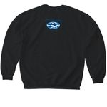 Protect the Rice's Whale, a Black Softstyle Crewneck Sweatshirt (back-view)