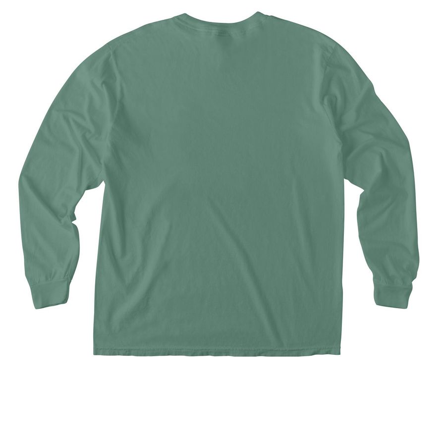 REVERENCE pocket T, a Light Green Comfort Colors Long Sleeve Pocket Tee (back-view)