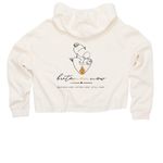 Before Her. After Her. Still Her., a Bone Women?s Lightweight Cropped Hoodie (back-view)