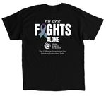 No One Fights Alone T-Shirts, a Black Classic Unisex Tee (back-view)