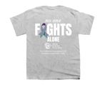 No One Fights Alone T-Shirts, a Sport Grey Youth Unisex Tee (back-view)