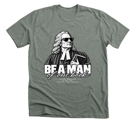 BE A MAN ? John Wesley Tee, a Deep Heather Premium Unisex Tee