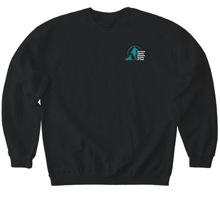 Harrison County Iowa Humane Society, a Black Softstyle Crewneck Sweatshirt
