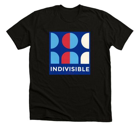 National & Hands Across Logos, a Solid Black Blend Premium Unisex Tee