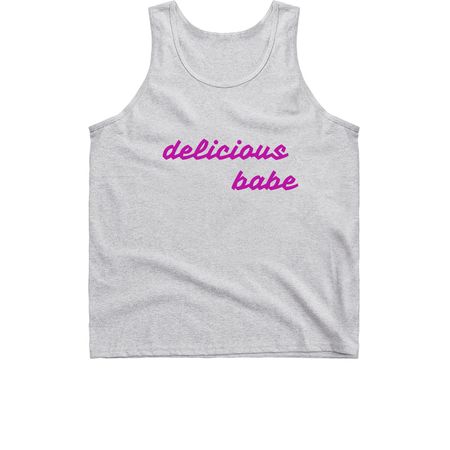 delicious babe, a Sport Grey Classic Unisex Tank Top
