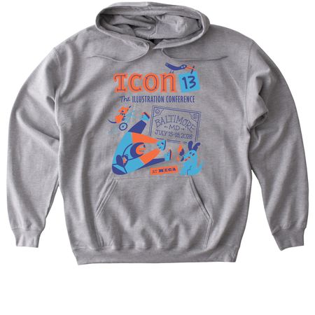 ICON 13 - Conference Graphic, a Sport Grey Gildan Softstyle Pullover Hoodie