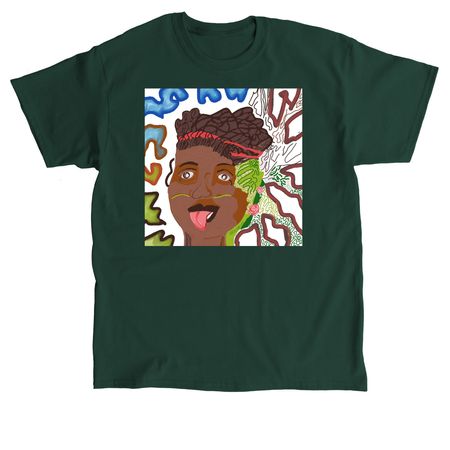 Black Beauty in the Garden&nbsp;, a Forest Green Classic Unisex Tee