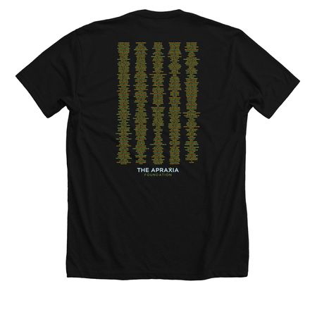 "I&nbsp; AM FIGHTING FOR MY VOICE" W/ 400 NAMES!&nbsp;, a Solid Black Blend Premium Unisex Tee (back-view)