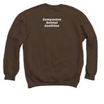 A Little Wonky. A Lot Wonderful., a Dark Chocolate Crewneck Sweatshirt (back-view)