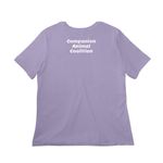 A Little Wonky. A Lot Wonderful., a Dark Lavender Women?s Relaxed Cotton Tee (back-view)