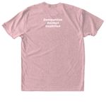 A Little Wonky. A Lot Wonderful., a Desert Pink Triblend Unisex Tee (back-view)