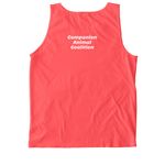 A Little Wonky. A Lot Wonderful., a Neon Red Orange Comfort Colors Tank Top (back-view)