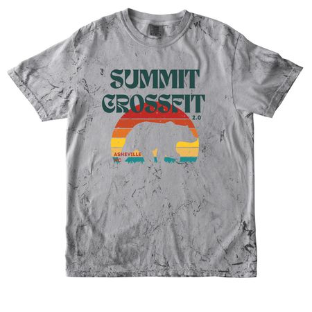 Retro Sunset Bear, a Smoke Comfort Colors Colorblast Tee
