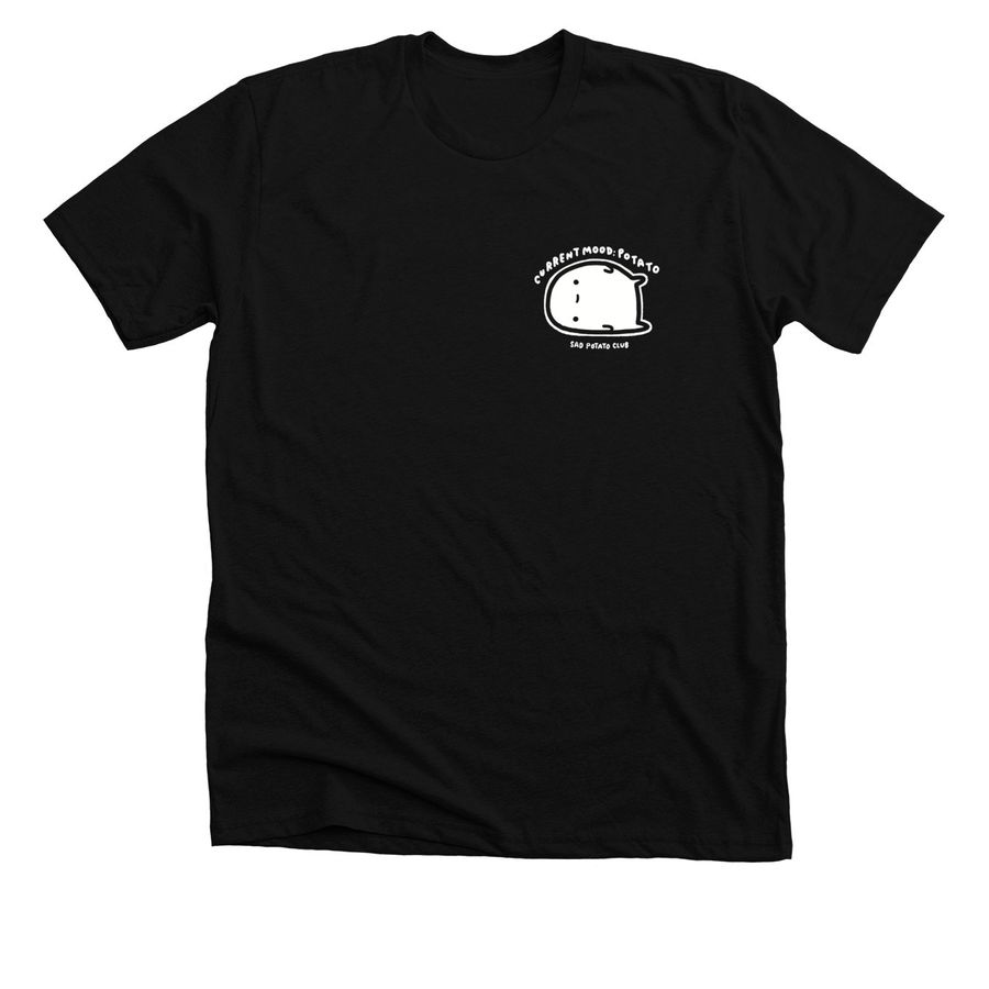 cozy potato mood, a Solid Black Blend Premium Unisex Tee