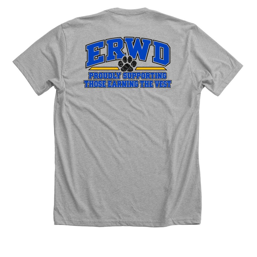Proud Supporter, a Athletic Heather Premium Unisex Tee (back-view)