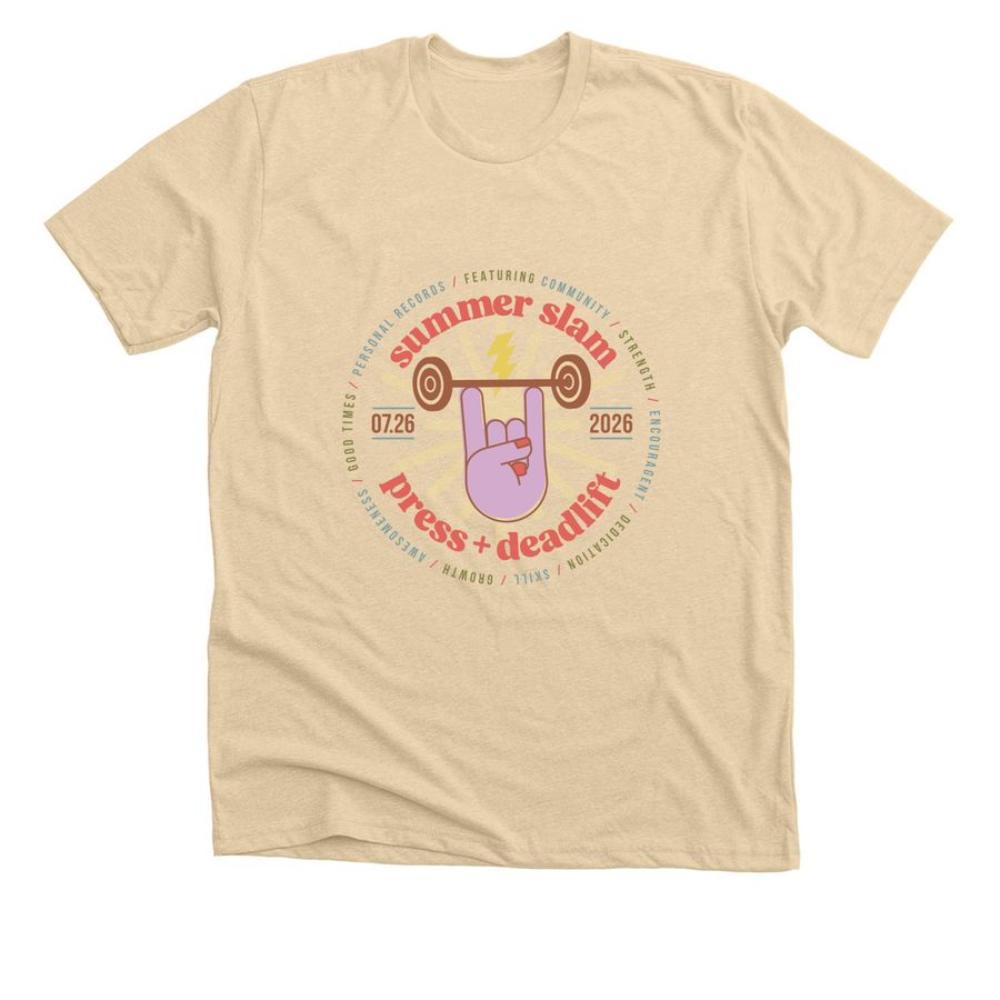 Summer Slam '26 Tee, a Heather Soft Cream Premium Unisex Tee