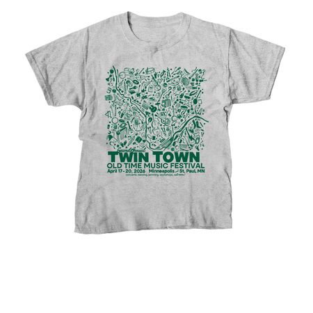 Twin Town Old Time Poster Design, a Sport Grey Youth Unisex Tee